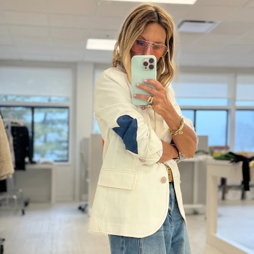 SUMMER BLAZER (CREAM) - KERRI ROSENTHAL