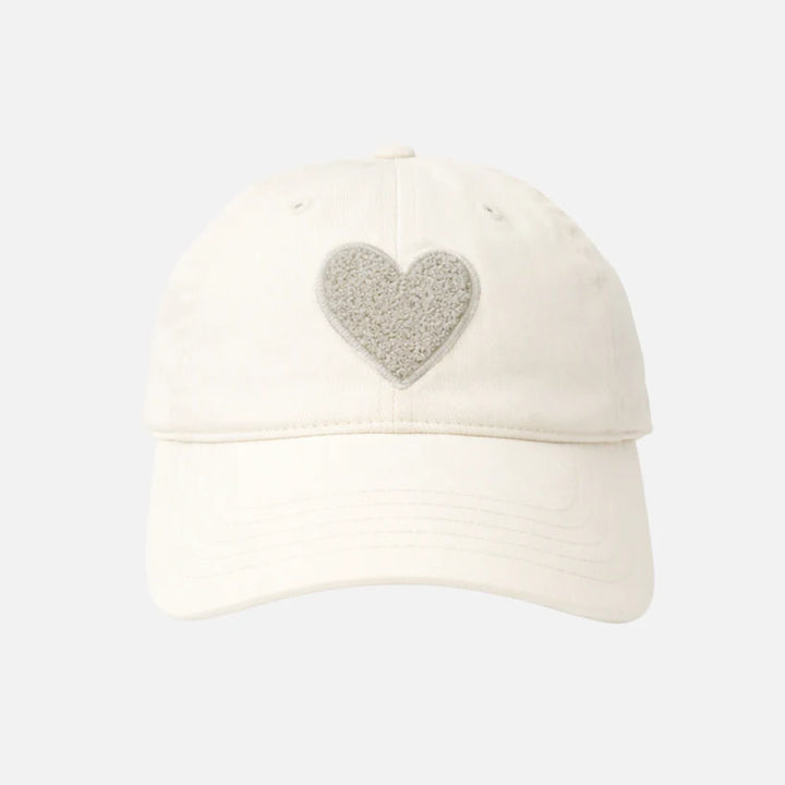 KR IMPERFECT CHENILLE HEART HAT (VANILLA) - KERRI ROSENTHAL