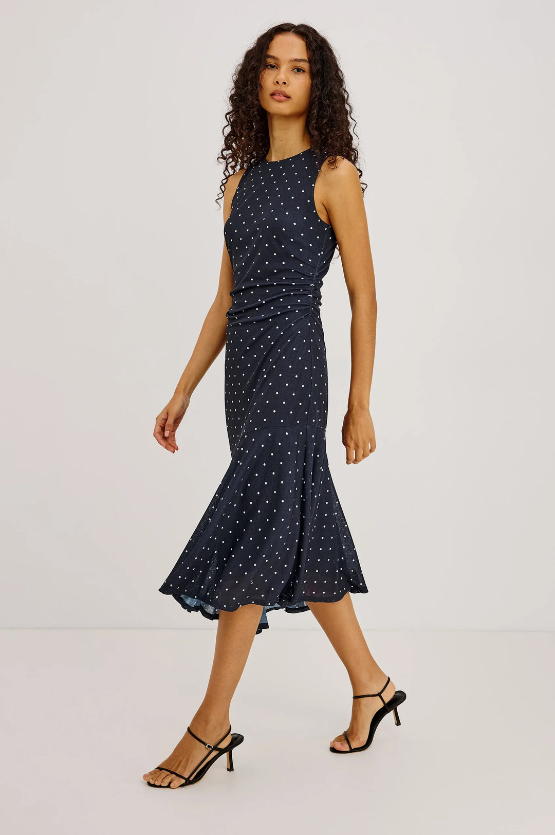 DAIJA DRESS (NAVY POLKA DOTS) - RAILS