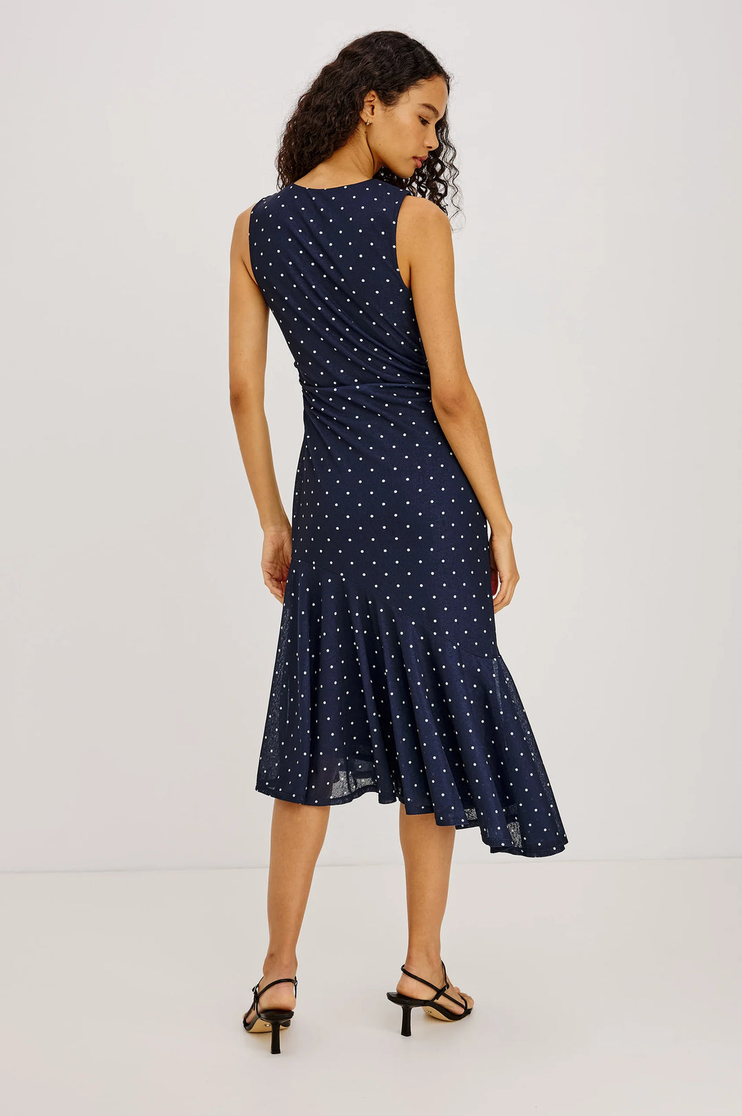 DAIJA DRESS (NAVY POLKA DOTS) - RAILS