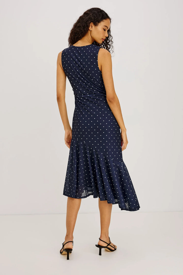 DAIJA DRESS (NAVY POLKA DOTS) - RAILS