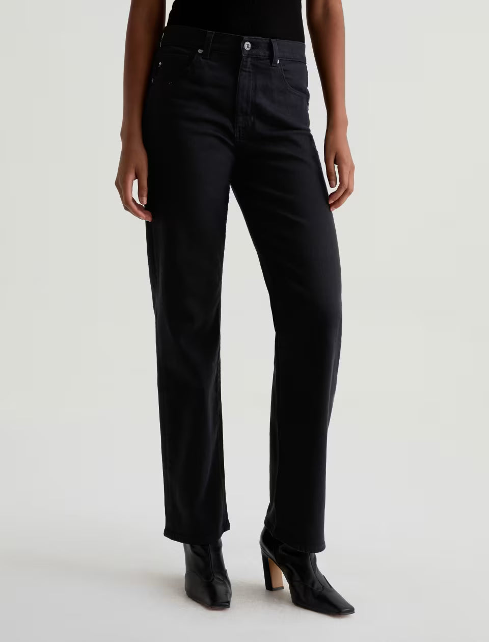 BRINLEY STRAIGHT LEG (SUPER BLACK) - A.G. DENIM