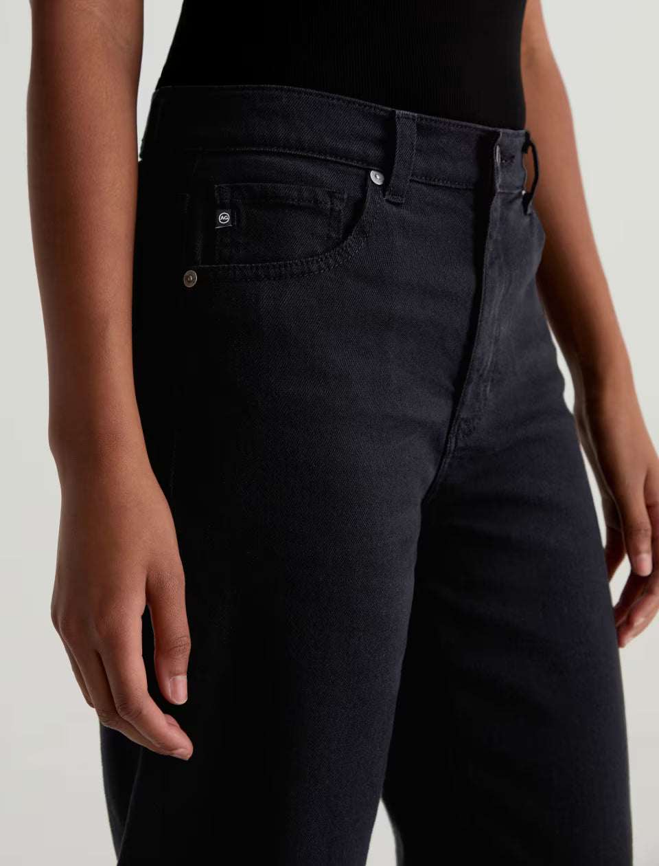 BRINLEY STRAIGHT LEG (SUPER BLACK) - A.G. DENIM