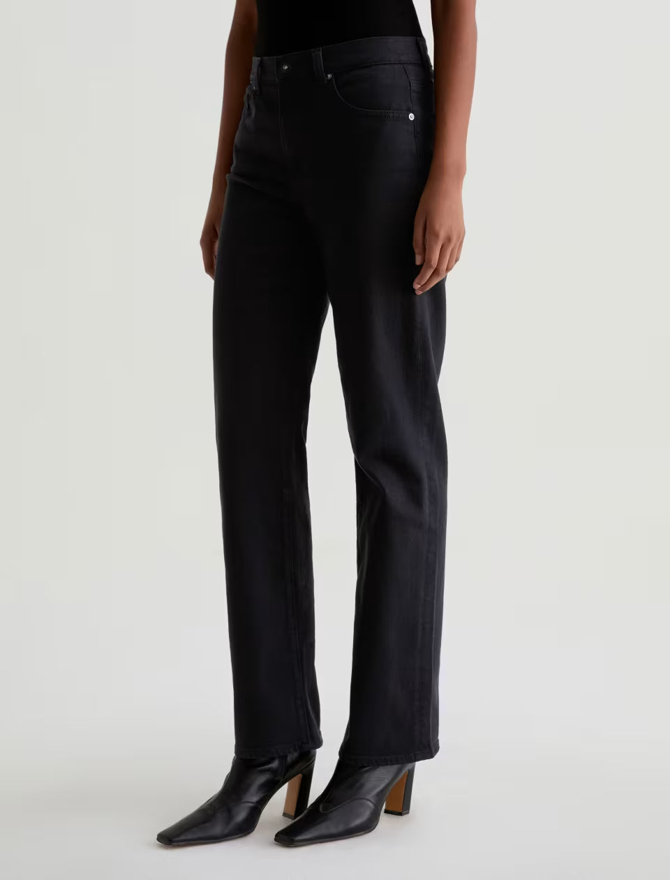BRINLEY STRAIGHT LEG (SUPER BLACK) - A.G. DENIM
