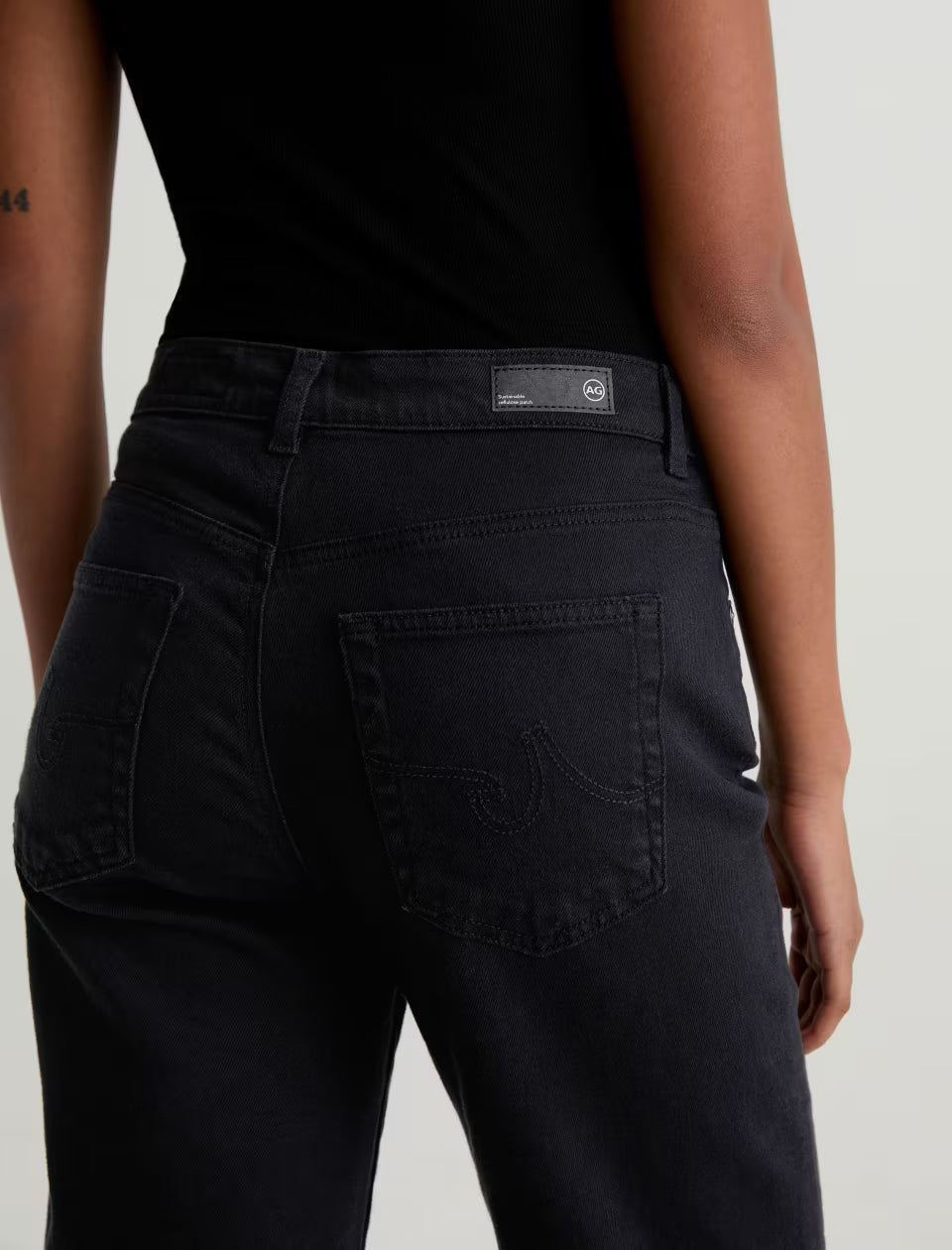 BRINLEY STRAIGHT LEG (SUPER BLACK) - A.G. DENIM