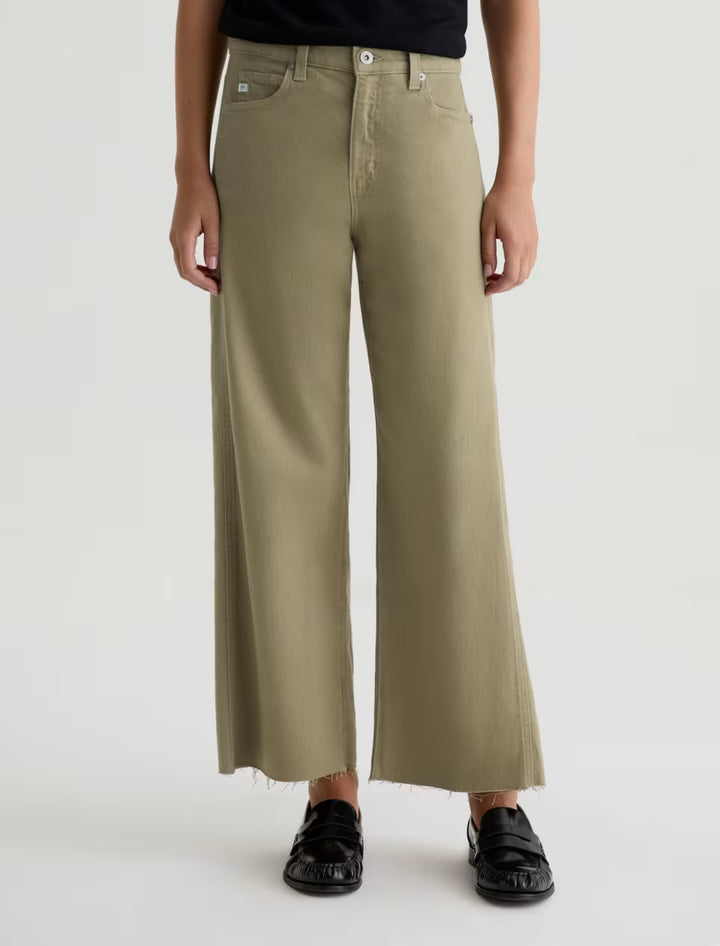 SAIGE WIDE LEG CROP (DUSTY SAGE) - A.G.