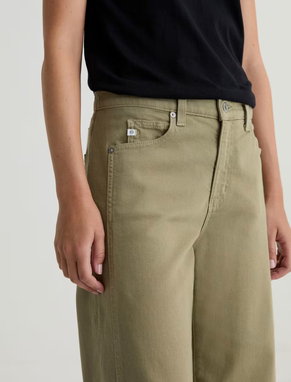 SAIGE WIDE LEG CROP (DUSTY SAGE) - A.G.