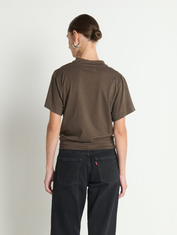 DARYL COWLNECK TEE (ESPRESSO) - NATION