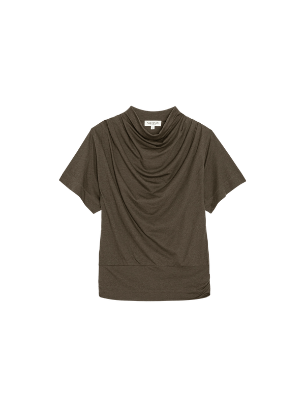 DARYL COWLNECK TEE (ESPRESSO) - NATION