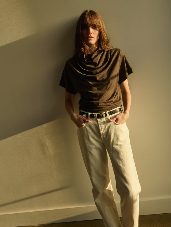 DARYL COWLNECK TEE (ESPRESSO) - NATION