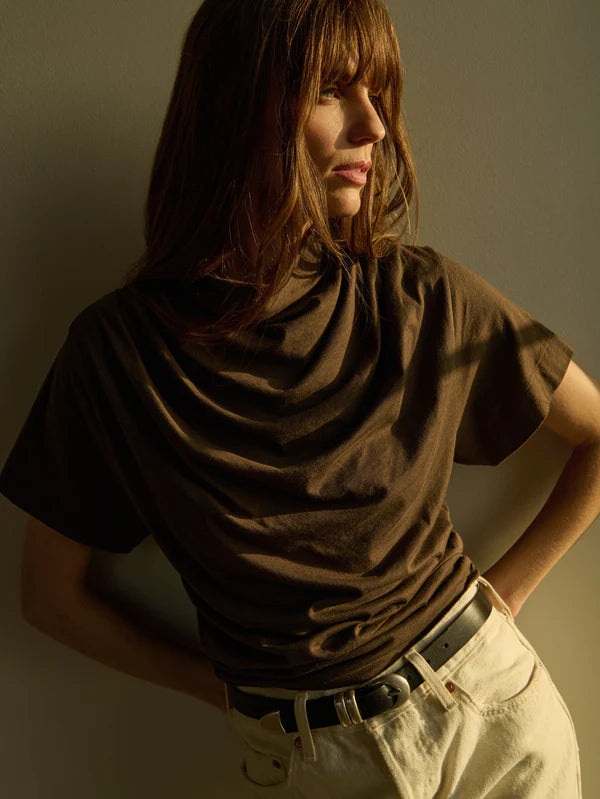 DARYL COWLNECK TEE (ESPRESSO) - NATION