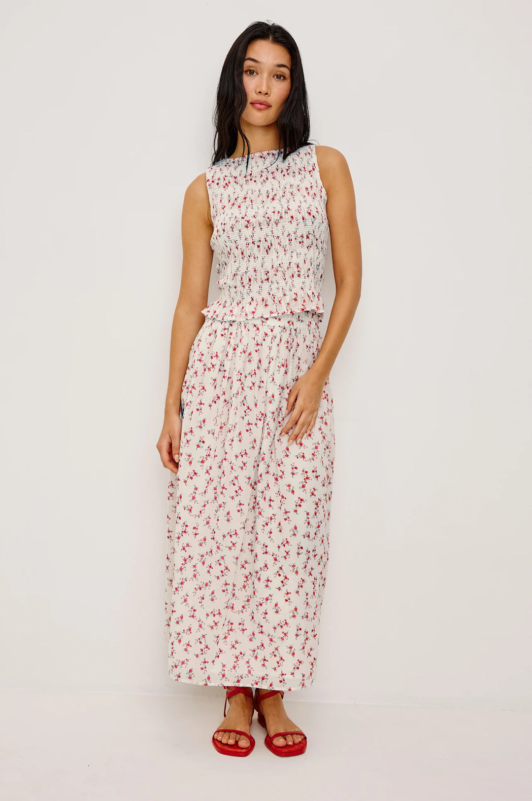 DAX MAXI SKIRT (ROUGE ROMANTIC) - RAILS