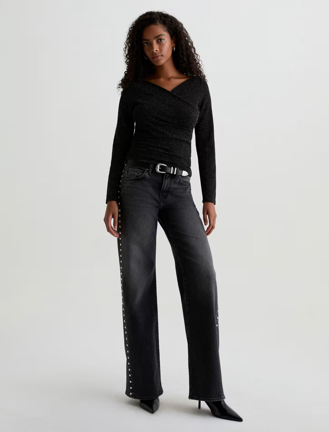ALAYA TOP (ALL THAT GLITTERS) - A.G. DENIM