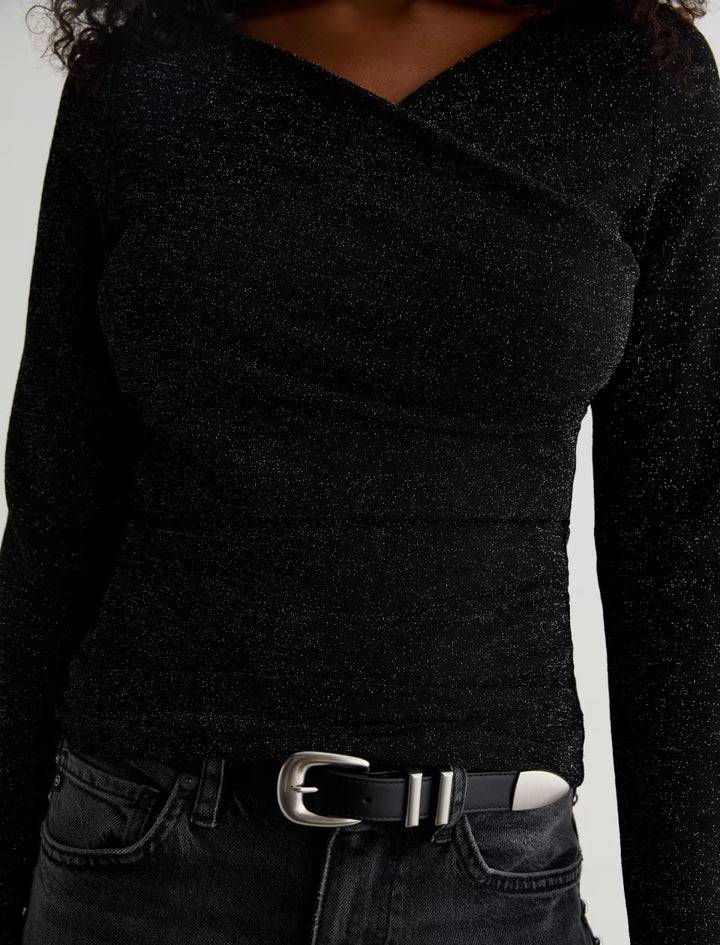 ALAYA TOP (ALL THAT GLITTERS) - A.G. DENIM