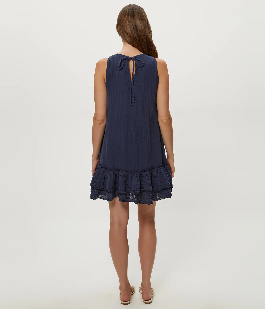DHALIAH RUFFLE MINI DRESS (NOCTURNAL) - MICHAEL STARS