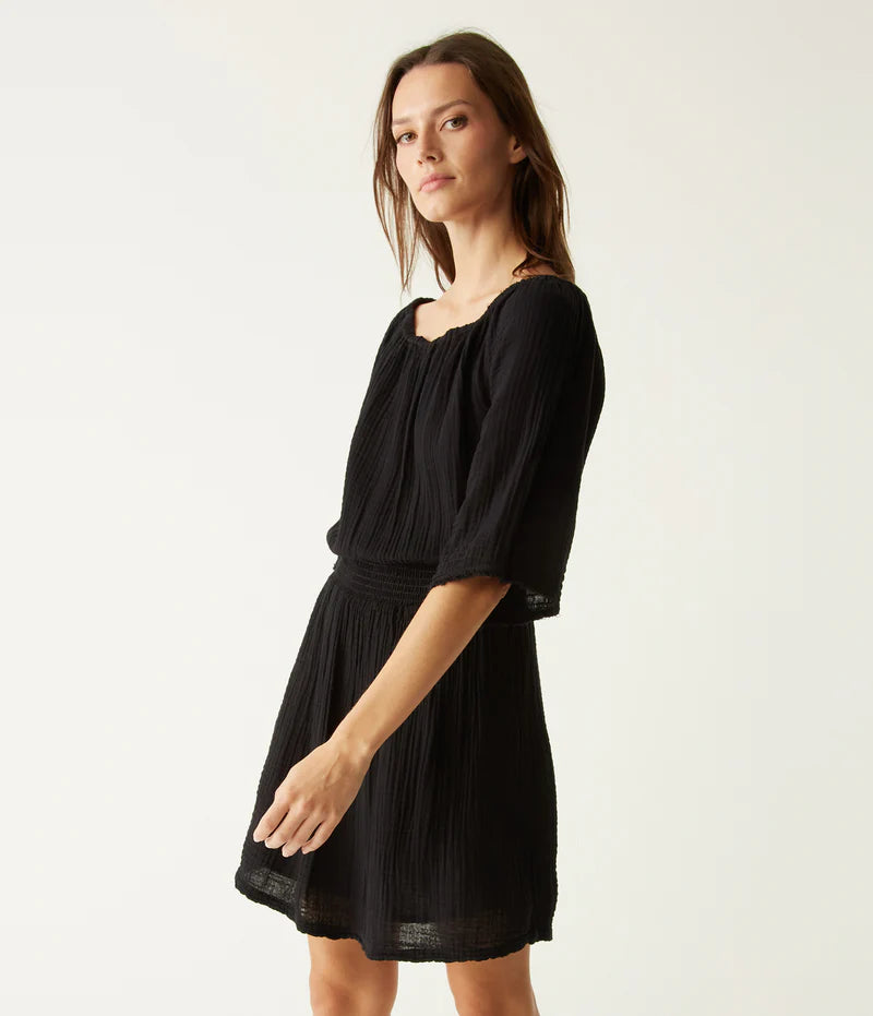 FERNANDA GAUZE CONVERTIBLE DRESS (BLACK) - MICHAEL STARS