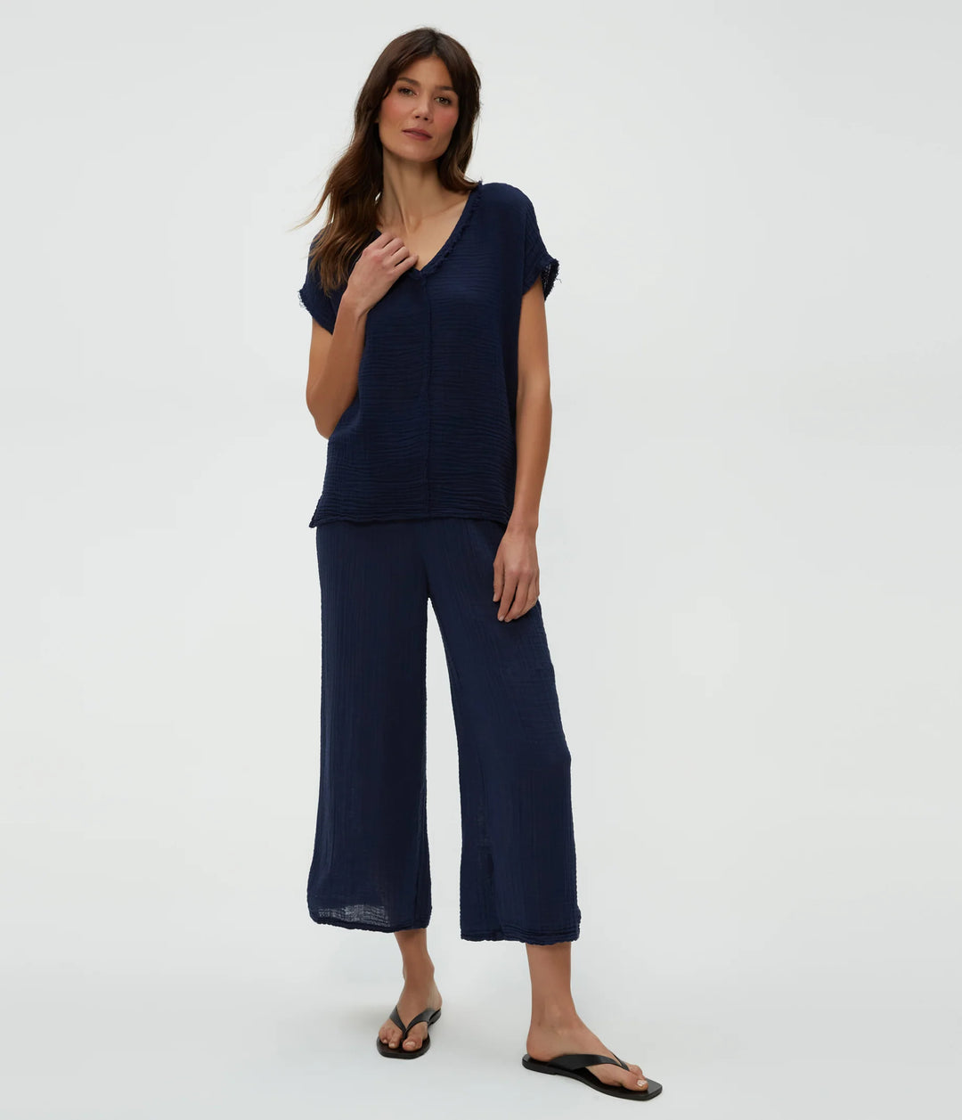 DRAYA V-NECK TOP (NOCTURNAL) - MICHAEL STARS