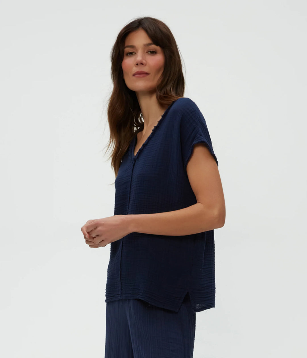 DRAYA V-NECK TOP (NOCTURNAL) - MICHAEL STARS