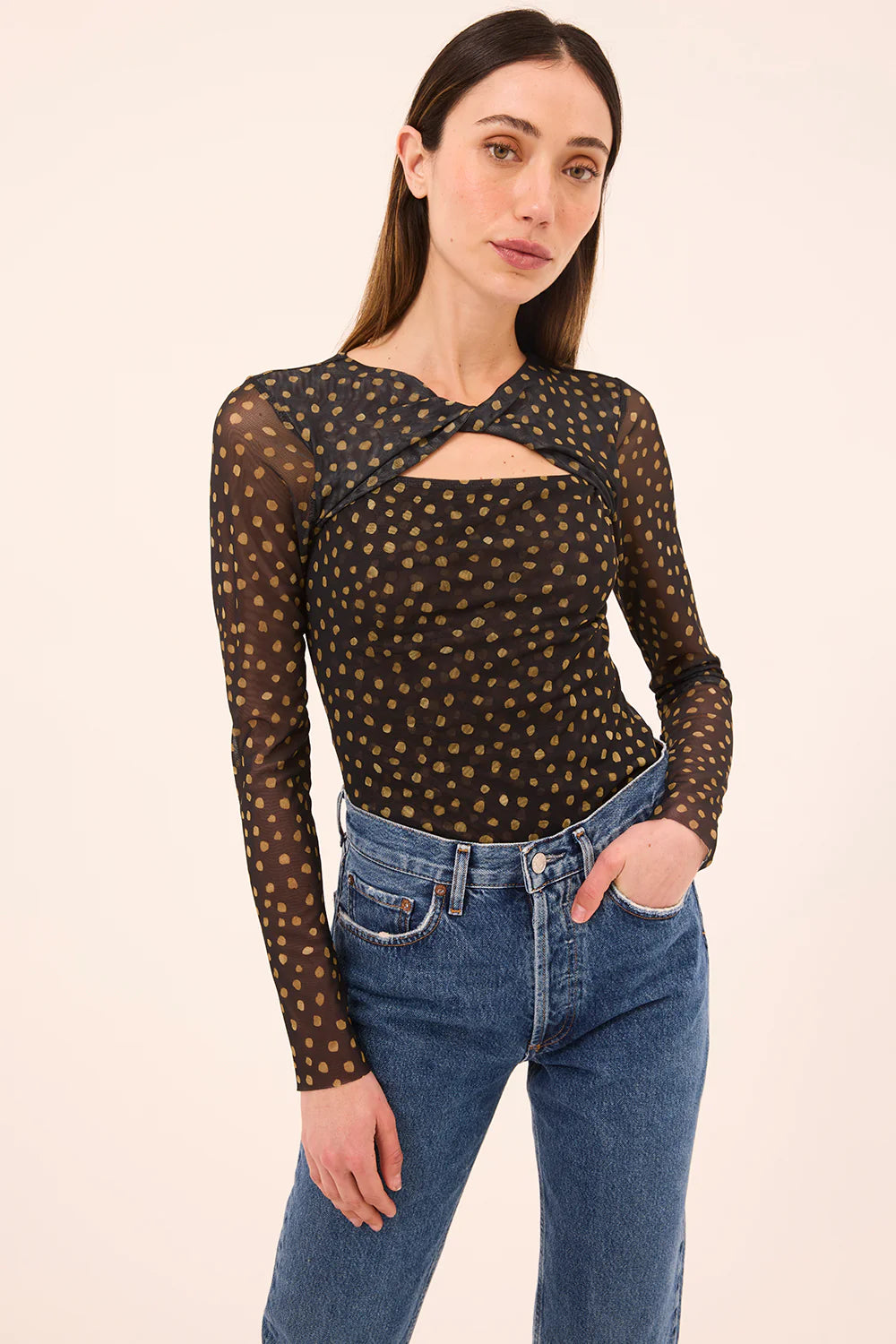 NERIAH TOP (GOLDEN POLKA DOT) - MISA