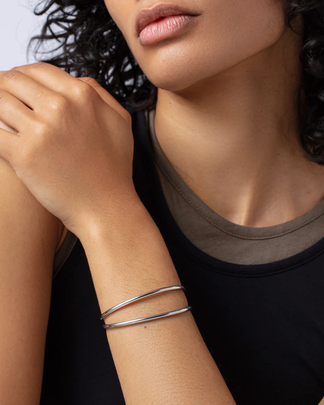 DANE BANGLE SET (SILVER) - JENNY BIRD