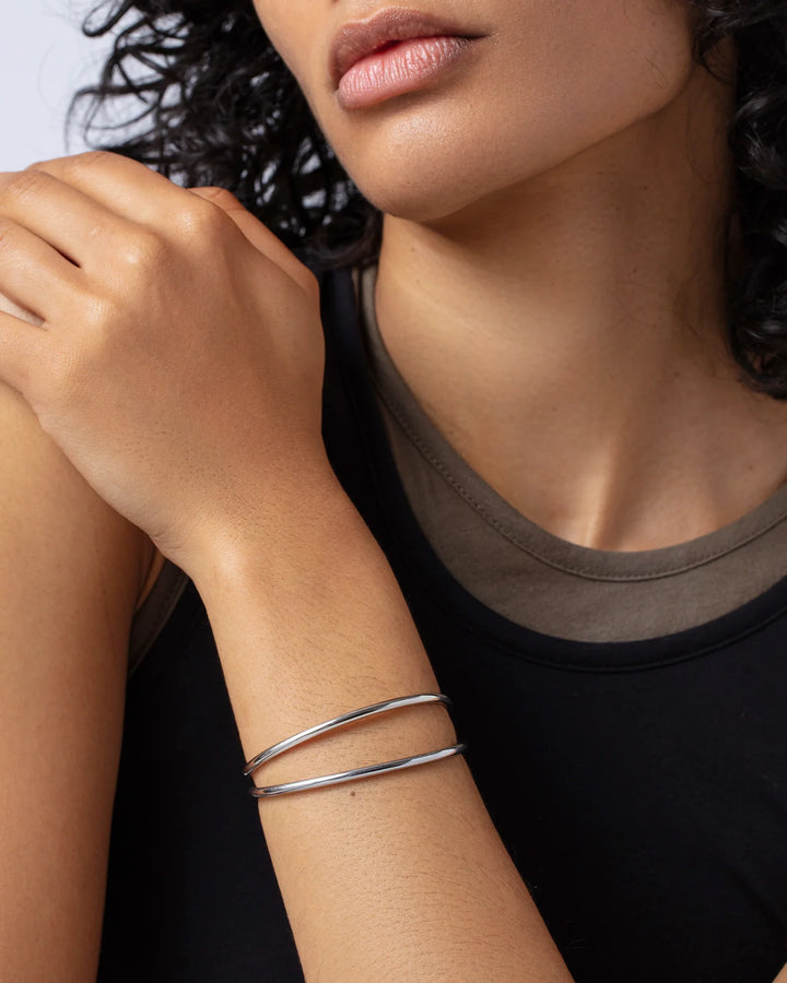 DANE BANGLE SET (SILVER) - JENNY BIRD
