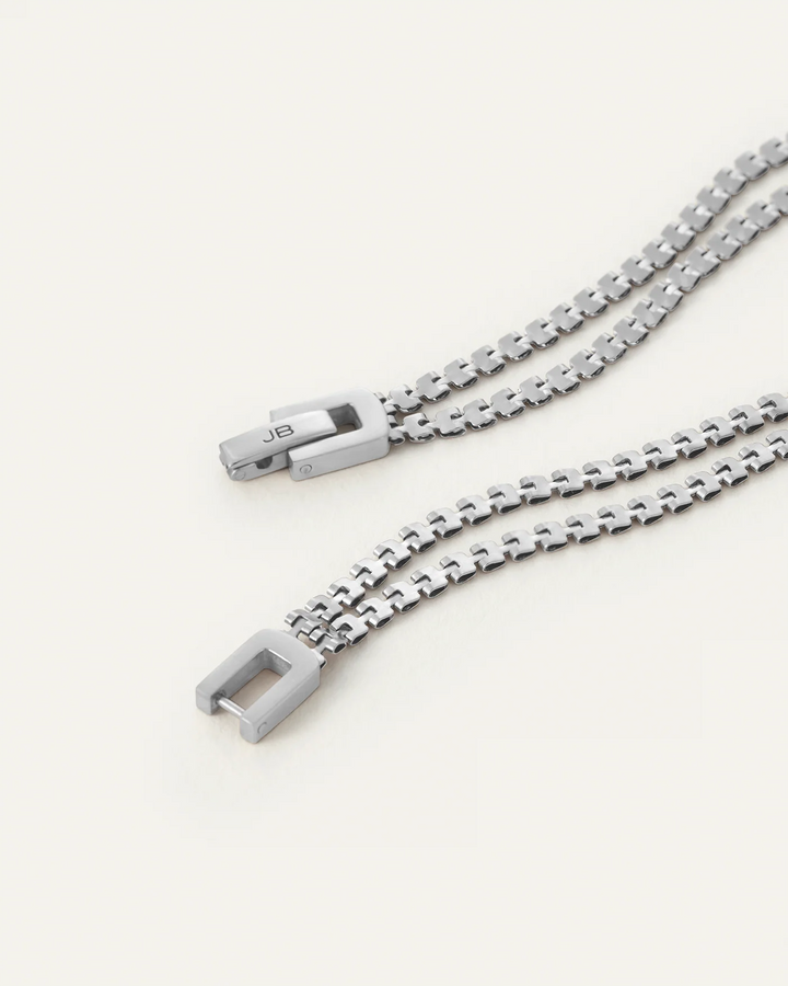 DOUBLE AMALFI ANKLET L (SILVER) - JENNY BIRD