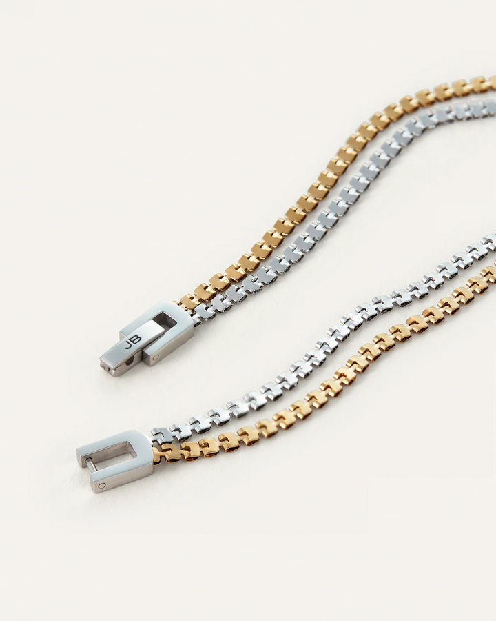 DOUBLE AMALFI ANKLET M (TWO TONE) - JENNY BIRD