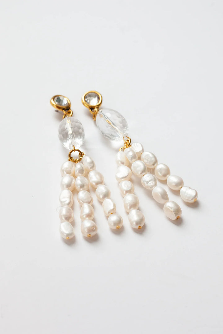 DOVIE PEARL TASSEL EARRINGS - CALO