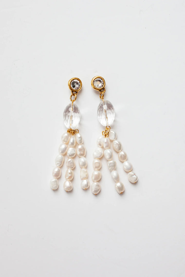 DOVIE PEARL TASSEL EARRINGS - CALO