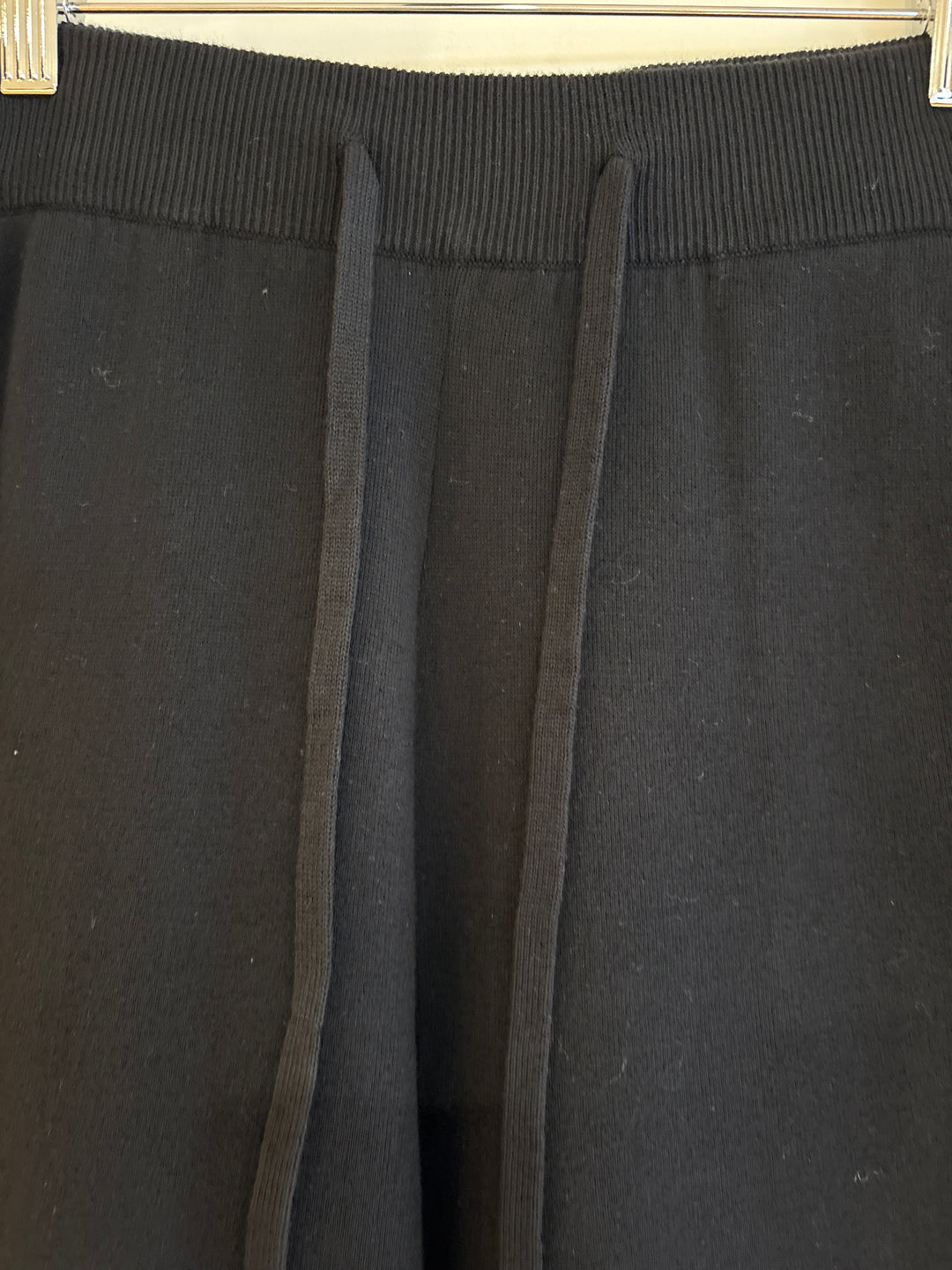WIDE LEG KNIT PANTS (BLACK) - REPEAT