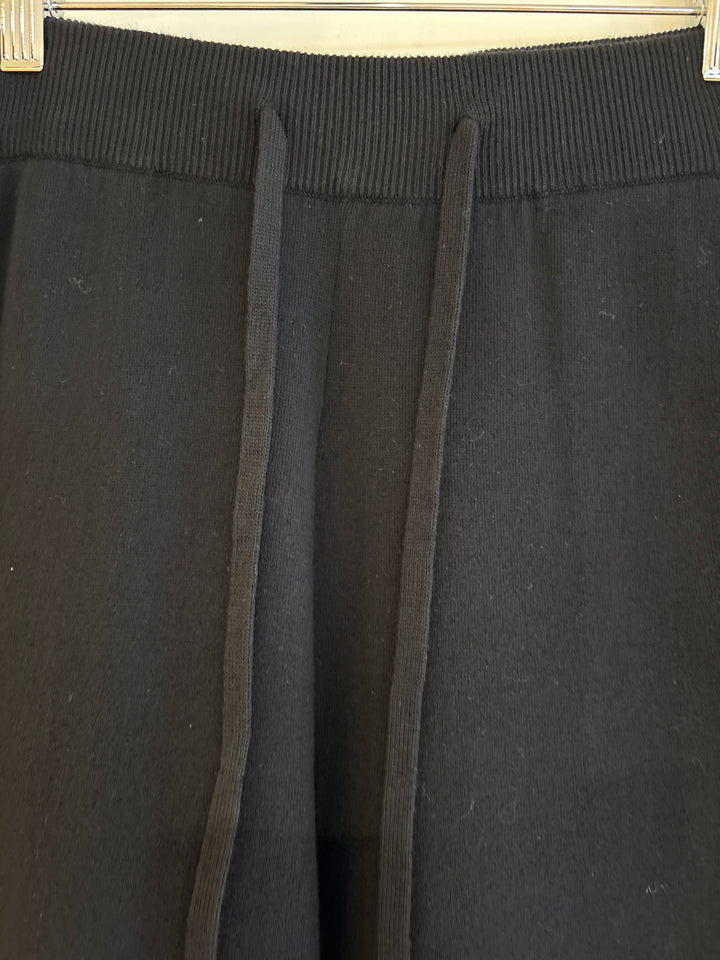 WIDE LEG KNIT PANTS (BLACK) - REPEAT