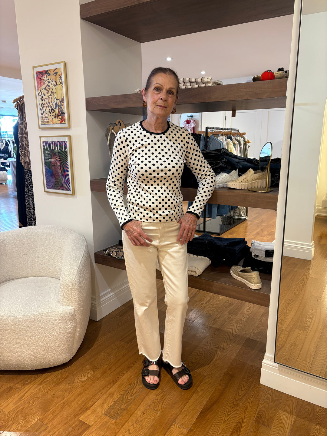 LIPUA PALLO KIOSKI JERSEY SHIRT (OFF WHITE/BLACK) - MARIMEKKO