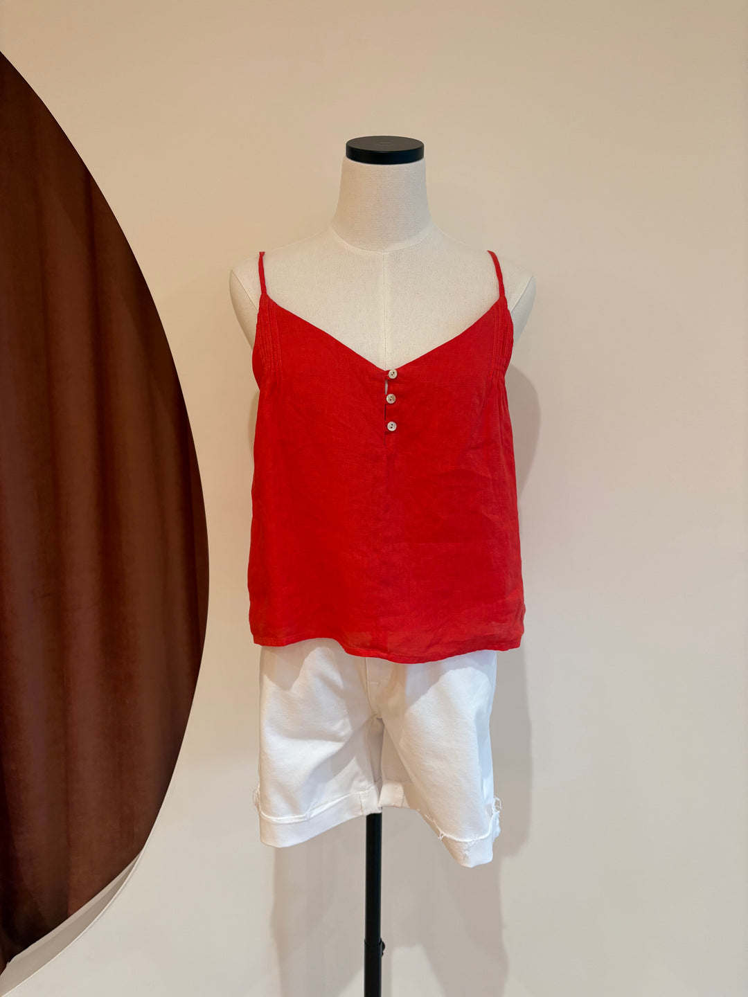 PINTUCK CAMISOLE (SCARLET SAND) - BELLA DAHL