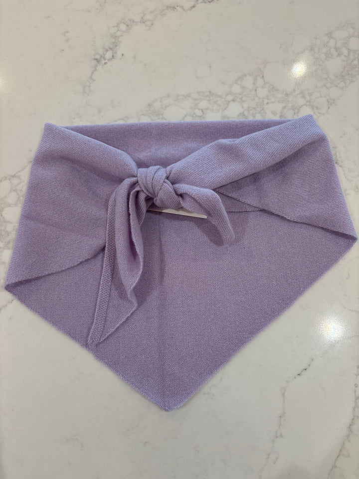 CASHMERE NECKERCHIEF (LAVENDER FOG) - WHITE + WARREN