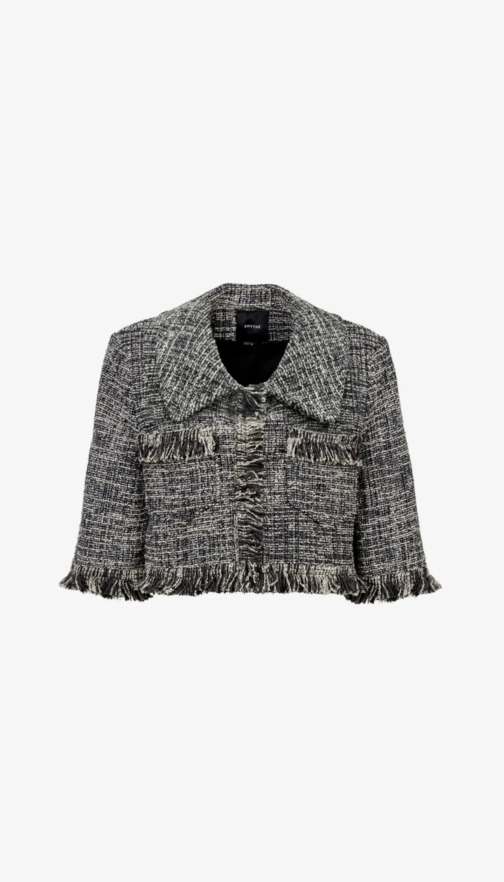CROPPED SLEEVE MINI JACKET (BLACK) -SMYTHE