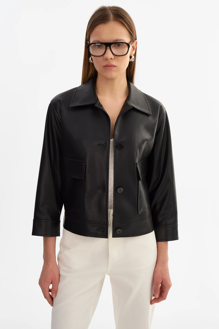 ELARA LEATHER JACKET (BLACK) - LAMARQUE