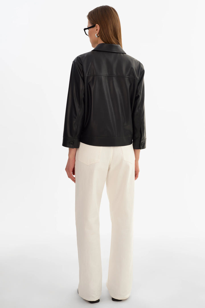 ELARA LEATHER JACKET (BLACK) - LAMARQUE