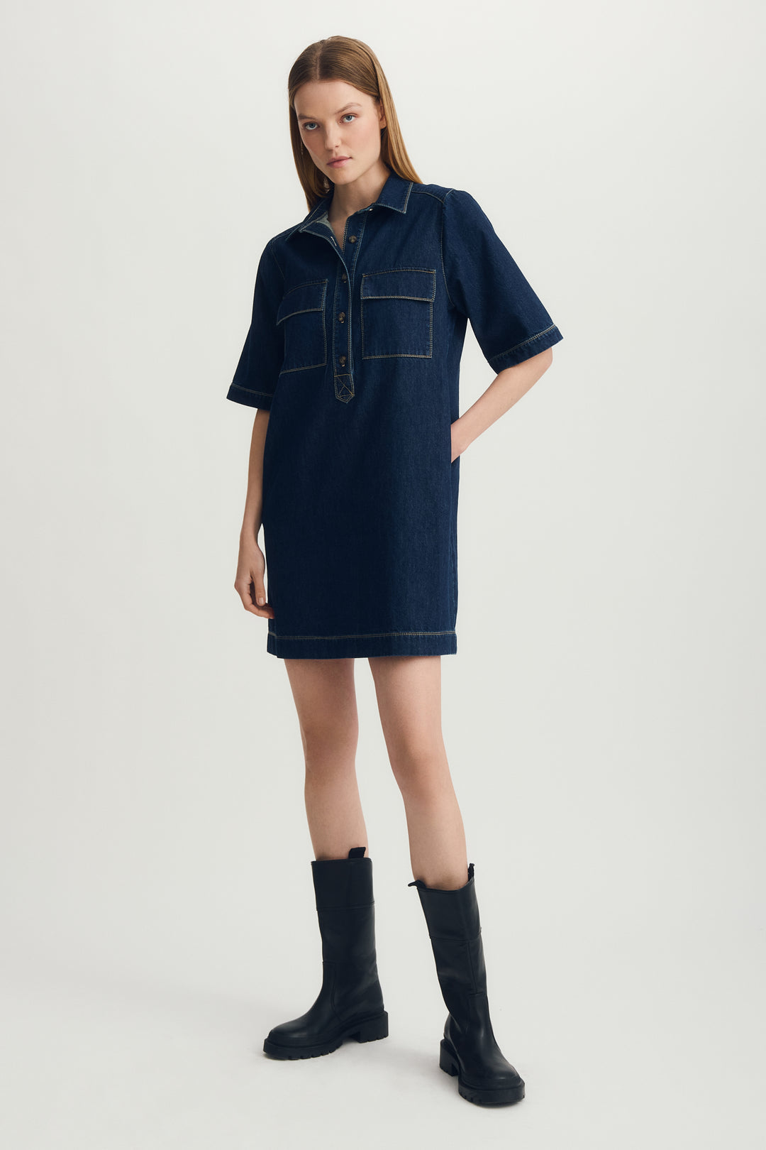 EMBER DENIM DRESS - MELISSA NEPTON