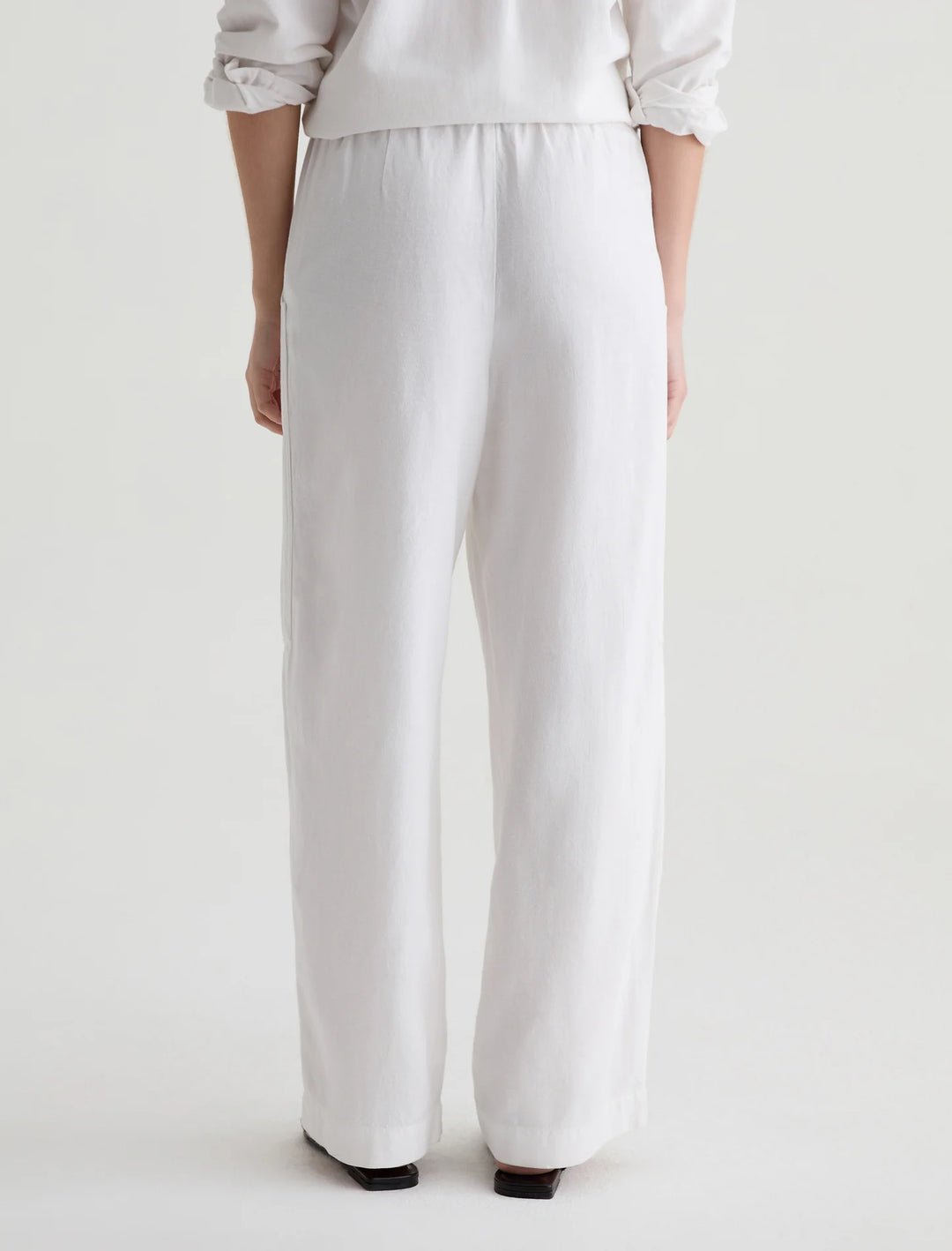 NINA PULL-ON WIDE LEG (WHITE) - A.G. DENIM