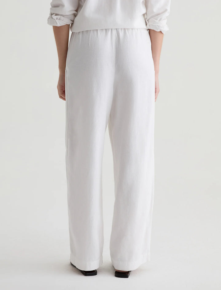 NINA PULL-ON WIDE LEG (WHITE) - A.G. DENIM