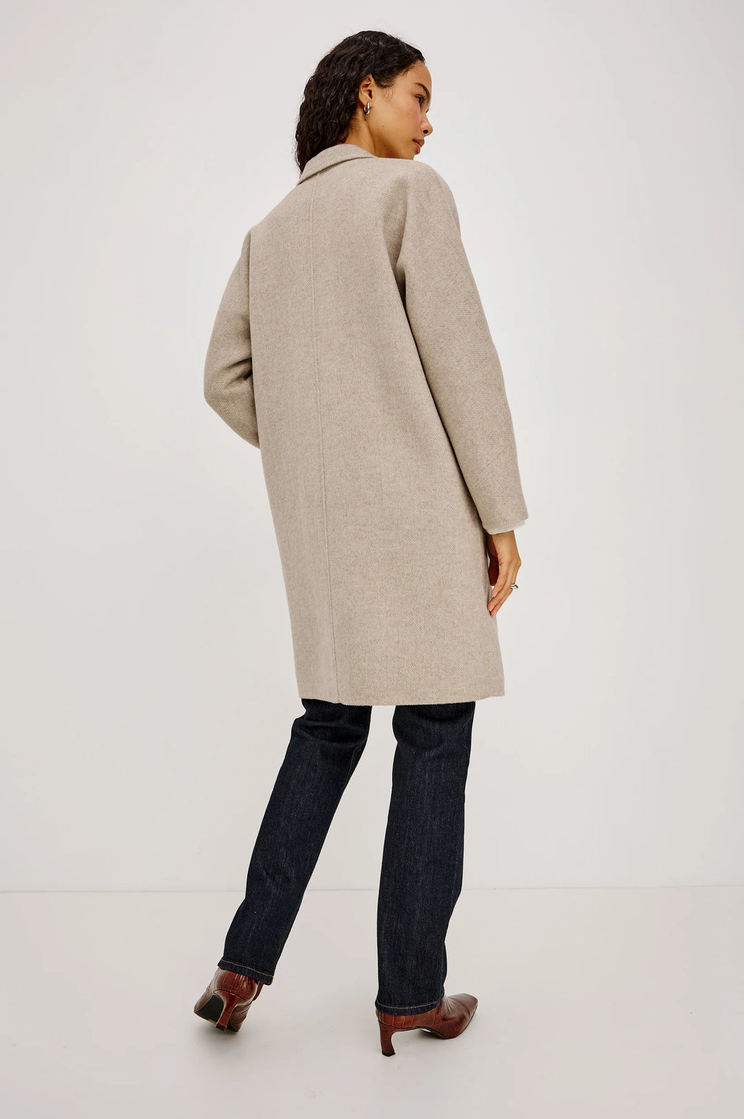 EVEREST WOOL BLEND COAT (OAT HERRINGBONE) - RAILS