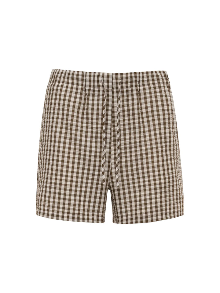 EASY GINGHAM SHORTS (TIMBER/CLAN GINGHAM) - SANCTUARY