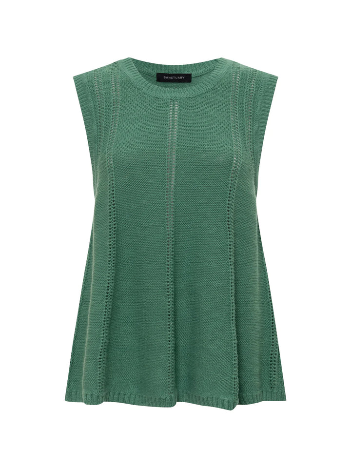 EASY POINTELLE SHELL (COVERT GREEN) - SANCTUARY
