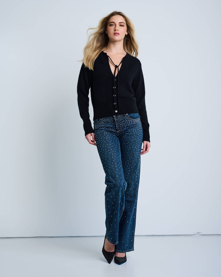 DATE NIGHT CARDIGAN (BLACK) - LISA TODD