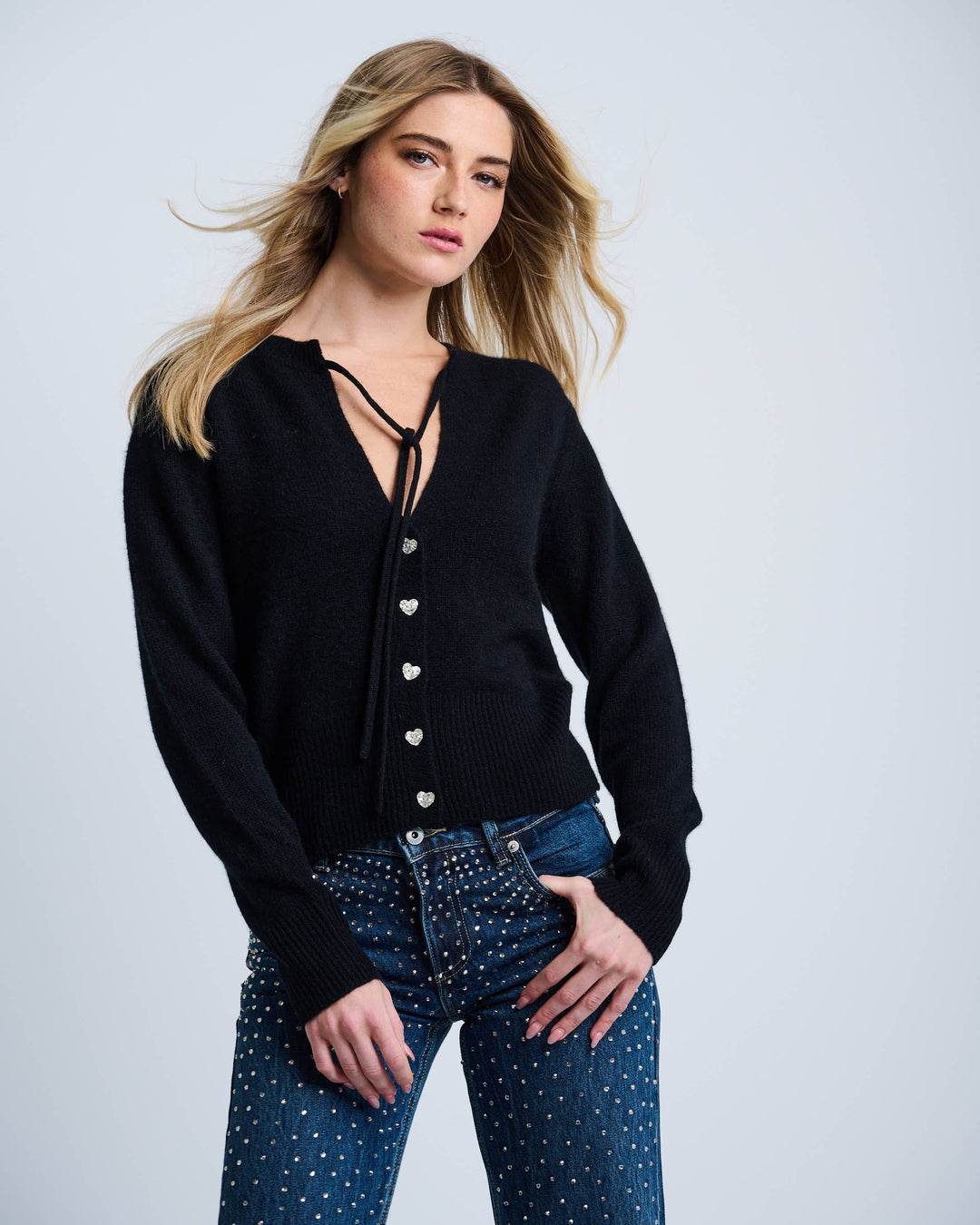 DATE NIGHT CARDIGAN (BLACK) - LISA TODD
