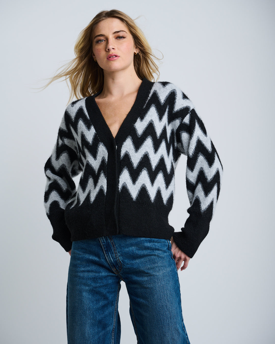 THE CHEVY CHEVRON CARDIGAN - LISA TODD