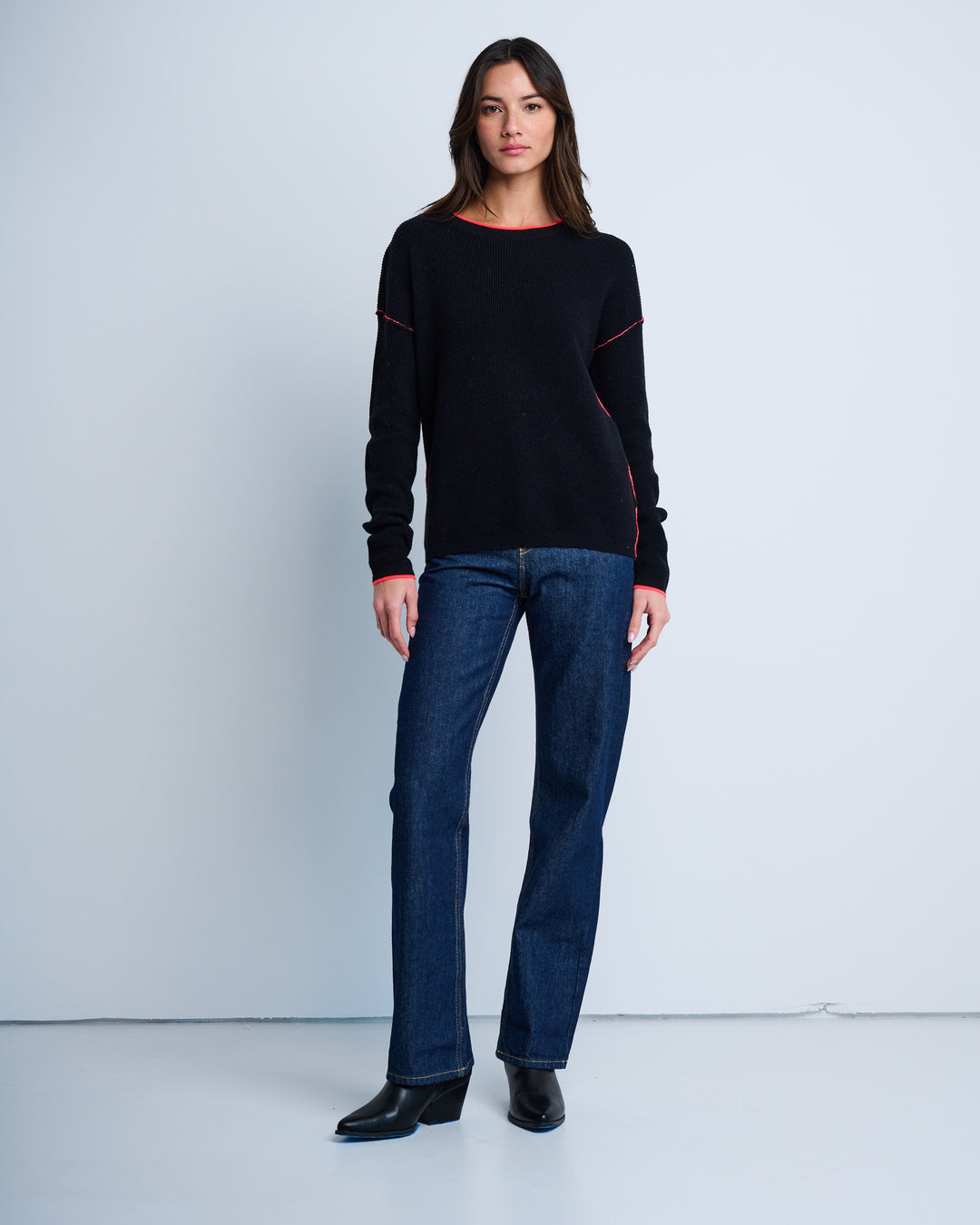 AROUND TOWN NEON HEM SWEATER - LISA TODD