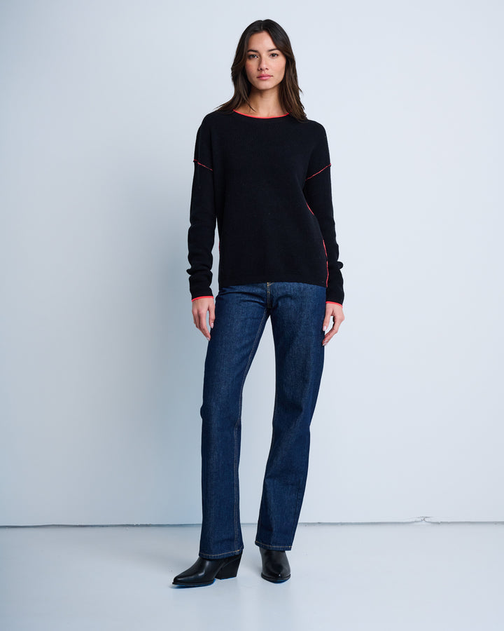AROUND TOWN NEON HEM SWEATER - LISA TODD
