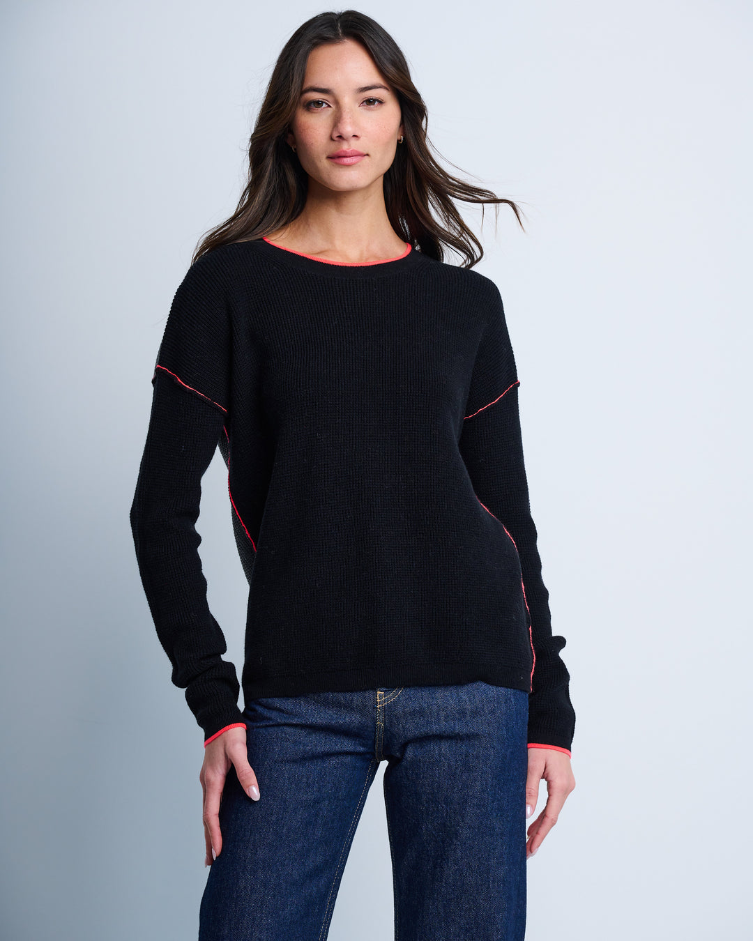 AROUND TOWN NEON HEM SWEATER - LISA TODD