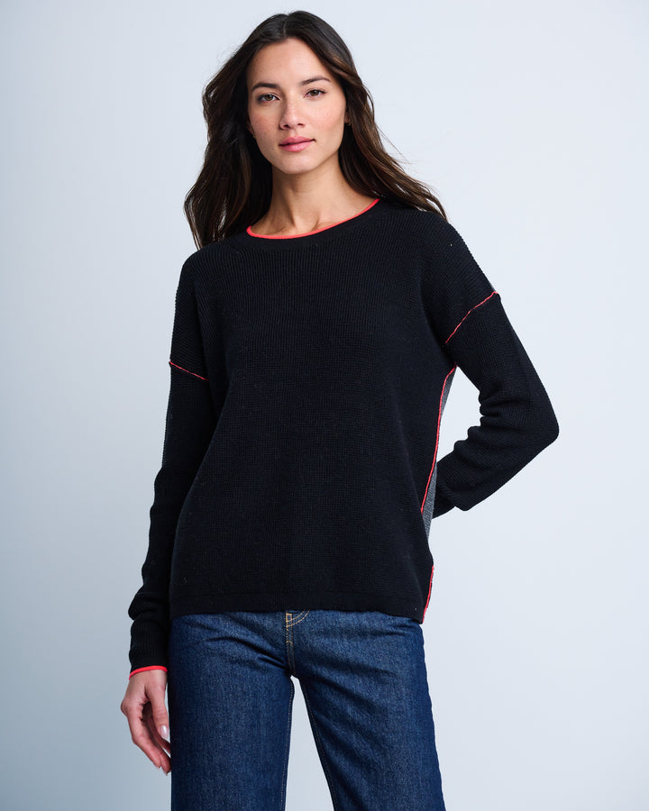 AROUND TOWN NEON HEM SWEATER - LISA TODD